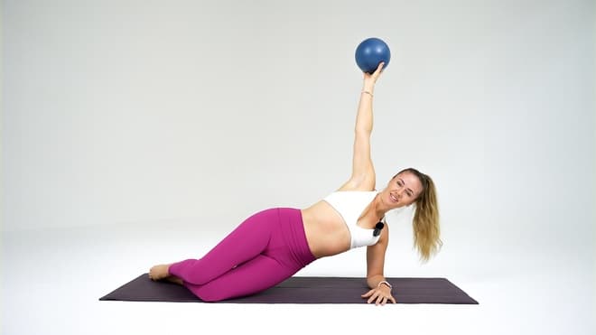 Side Lying Knee Taps demonstrated by Lianna Brice