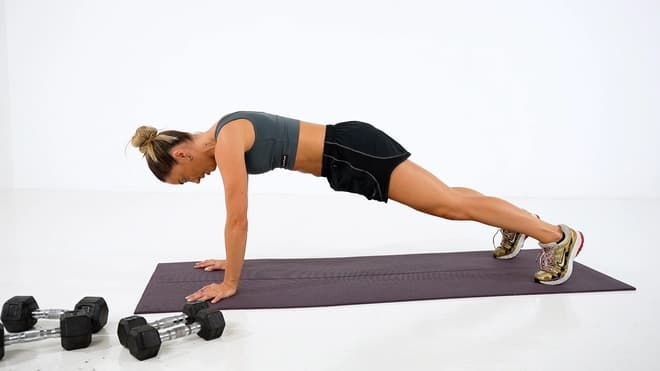 Plank Walkout demonstrated by Sophie Jones